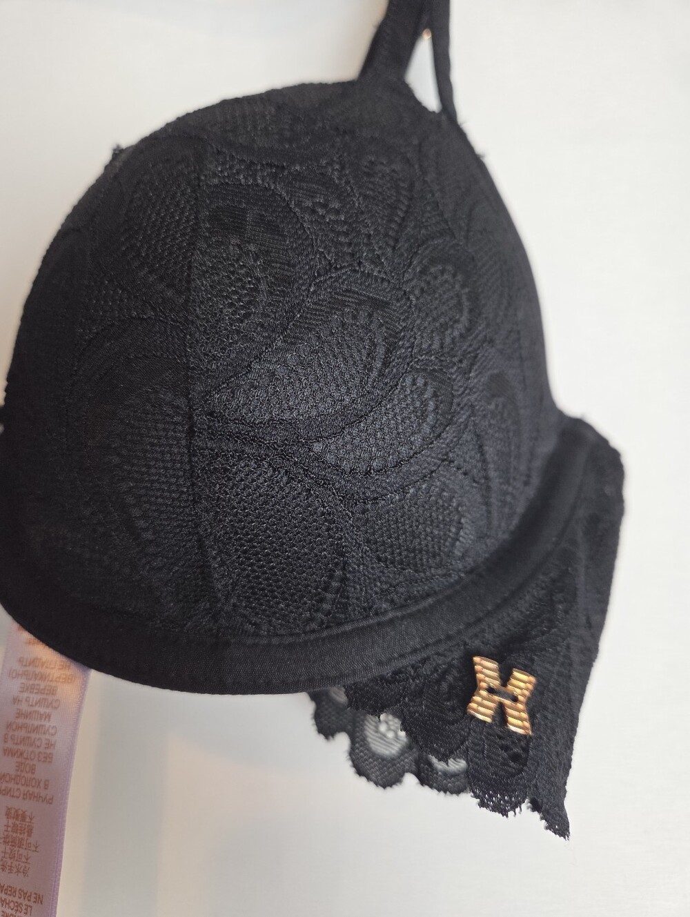 Savage X Fenty Savage Not Sorry Lightly Lined Lace Balconette Bra Black - Picture 4 of 9